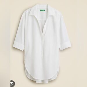 J.Crew Popover Tunic Shirt in Airy Gauze
